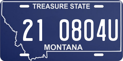 MT license plate 210804U