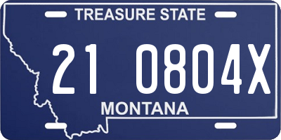 MT license plate 210804X