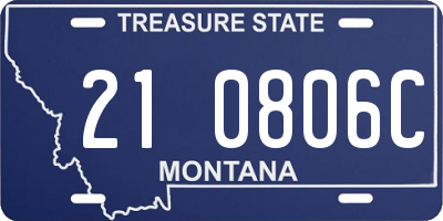 MT license plate 210806C