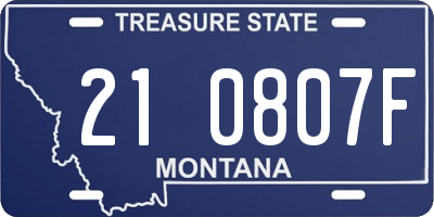MT license plate 210807F