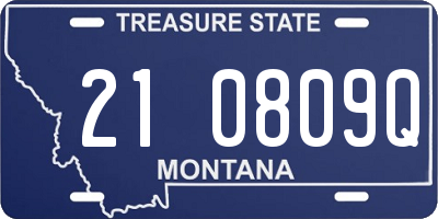 MT license plate 210809Q