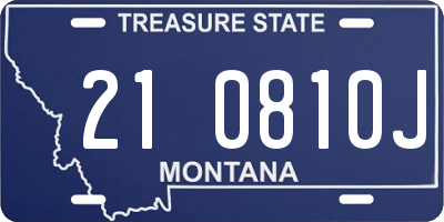 MT license plate 210810J
