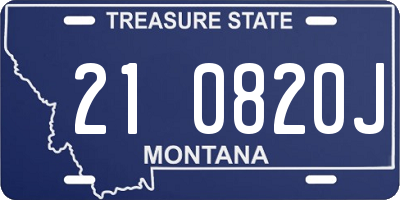 MT license plate 210820J