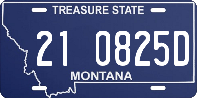 MT license plate 210825D