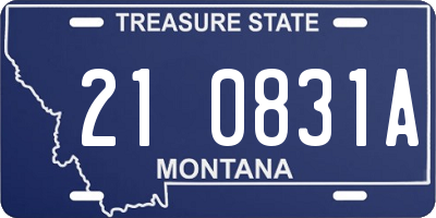 MT license plate 210831A