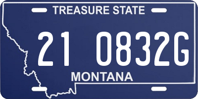 MT license plate 210832G