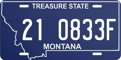 MT license plate 210833F