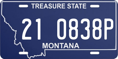 MT license plate 210838P