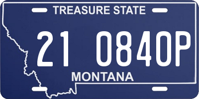 MT license plate 210840P