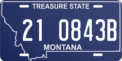 MT license plate 210843B