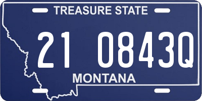 MT license plate 210843Q