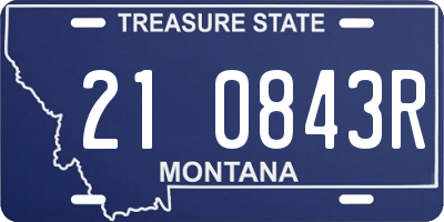 MT license plate 210843R