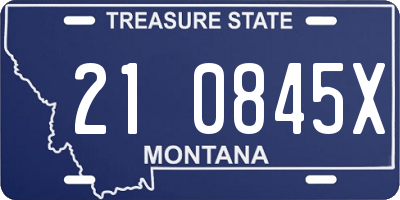 MT license plate 210845X