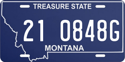 MT license plate 210848G