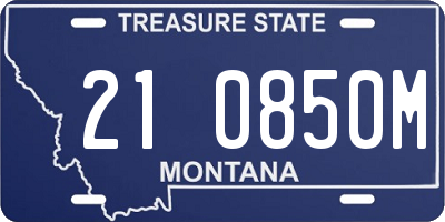 MT license plate 210850M