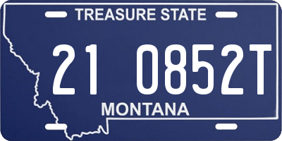 MT license plate 210852T