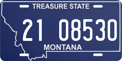 MT license plate 210853O