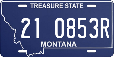 MT license plate 210853R