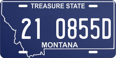 MT license plate 210855D