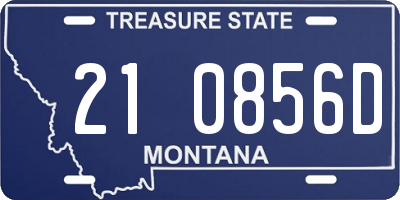 MT license plate 210856D