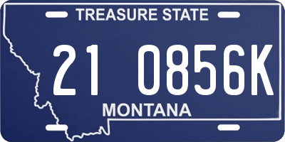 MT license plate 210856K