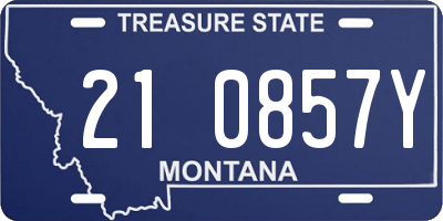 MT license plate 210857Y