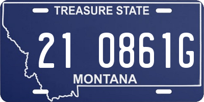 MT license plate 210861G