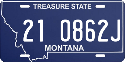 MT license plate 210862J