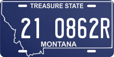 MT license plate 210862R