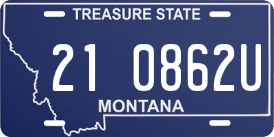 MT license plate 210862U