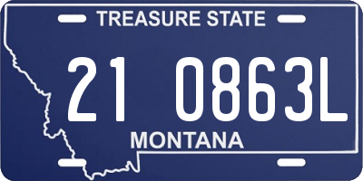 MT license plate 210863L