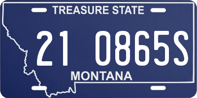 MT license plate 210865S