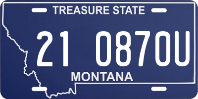 MT license plate 210870U