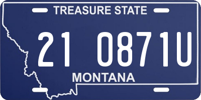 MT license plate 210871U