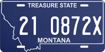 MT license plate 210872X