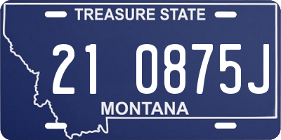 MT license plate 210875J