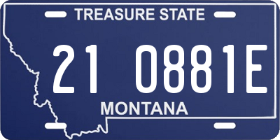 MT license plate 210881E