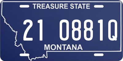 MT license plate 210881Q