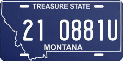 MT license plate 210881U