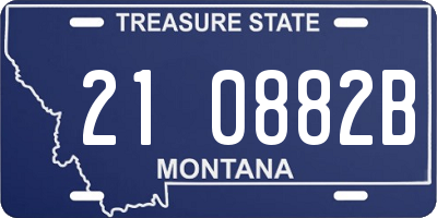 MT license plate 210882B