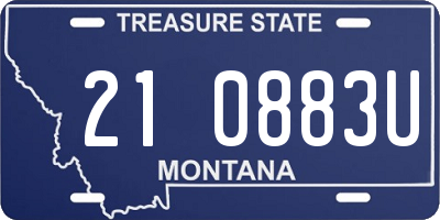 MT license plate 210883U