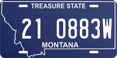 MT license plate 210883W