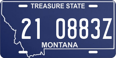 MT license plate 210883Z