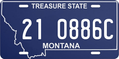 MT license plate 210886C