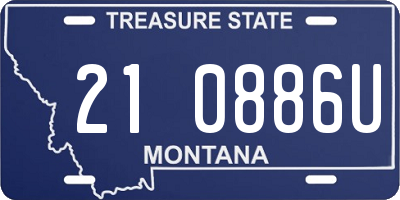 MT license plate 210886U