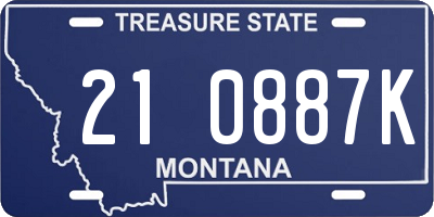 MT license plate 210887K