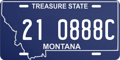 MT license plate 210888C