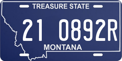 MT license plate 210892R