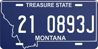 MT license plate 210893J
