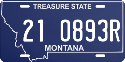 MT license plate 210893R